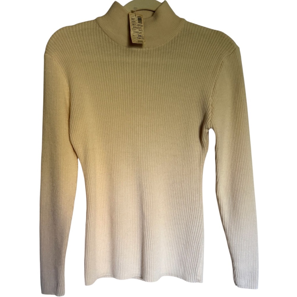 NWT Vintage The Limited  Wool Ribbed Knit Mock Neck Sweater Size Small Deadstock